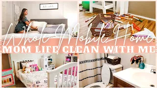 WHOLE DOUBLE WIDE MOBILE HOME MOM LIFE CLEAN WITH ME | MarieLove