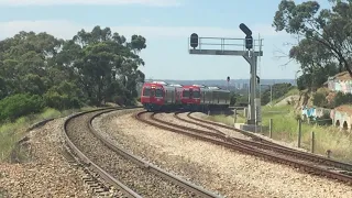 Adelaide Metro South Australia, Sleeps Hill Passing Loop Ops. Real time - C/O 3101 3102, 3028 3027