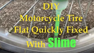 DIY Slime Fix-a-Flat Motorcycle Tire Repair Quickly