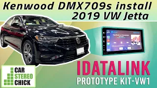 Kenwood DMX709s Install 2019 VW Jetta with iDatalink ADS-MRR plus NEW iDatalink KIT-VW1 Prototype!!