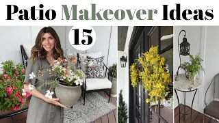 SMALL PATIO MAKEOVER IDEAS / 15 OUTDOOR Decorating Ideas for Spring & Summer Porch Decor!
