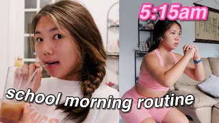 5:15am SCHOOL MORNING ROUTINE | productive & healthy