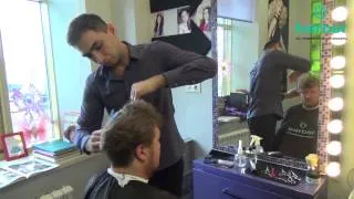 Короткая модельная мужская стрижка и оформление бороды в салоне красоты Barber 0+