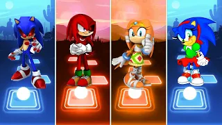 Sonic exe 🆚 Knuckles exe Sonic 🆚 Sonic Boom 🆚 Sonic Girl | Sonic EDM Rush Tiles Hop