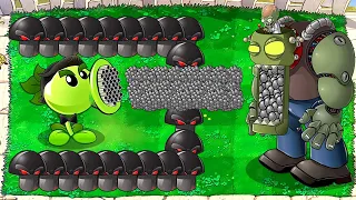 Supper Repeater - 999 iron bullet + 200 Doom-shroom VS Dr. Zomboss | Plants vs Zombies Crumbs mode