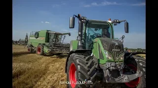 Żniwa 2018 / Harvest 2018 - Fendt (2x 5180E, 5220E, 716 Vario) / Massey Ferguson 7722