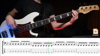 Приключения Электроников feat  Тутта Ларсен - Звенит январская вьюга Bass Cover | Табы & Ноты