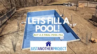 Pool Construction Timelapse Day 4-5 | Quick update, Liner and pool filling | Just Another Project