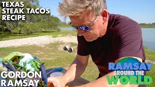 I Grill up Blue Corn Steak Tacos in Texas | Gordon Ramsay