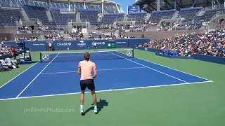 Djokovic v Zverev, 2018 USO practice, 4K