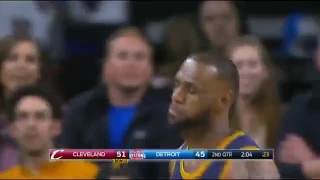 LeBron James  Awesome Dunk  Cavaliers vs Pistons March 9, 2017