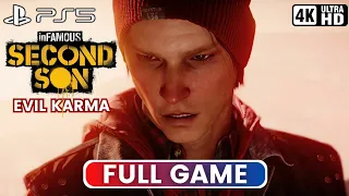 INFAMOUS SECOND SON (Evil Karma) | Full Gameplay (PS5 4K 60FPS)