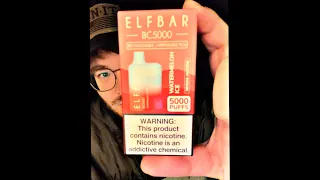 ELF BAR WATERMELON ICE 5000 puff disposable vape review