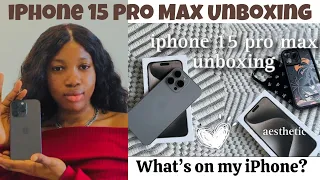 iPhone 15 Pro Max Titanium Black Unboxing + What’s On My IPhone/  Worth The Hype?   #iphone15promax