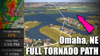 Destructive Omaha/Elkhorn Tornado - FULL Path & Intensity POV