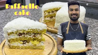 Raffaello Cake | easy and simple ingredients recipe | made by chef Faraz Sandhu