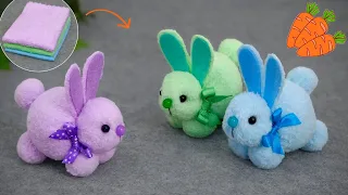 Miracle from 1 towel😍BUNNIES without a pattern and a sewing machine🐰IDEA that will inspire you!🥕