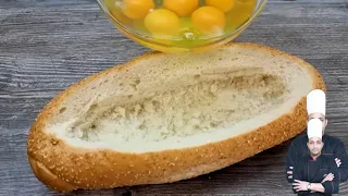 Just pour the egg on the bread and the result will be amazing! You will like it. At home