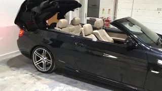 BMW E93 320i M Sport Convertible roof operation from key