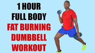 1 HOUR Full Body Fat Burning Dumbbell Workout🔥No Jumping🔥No Repeat🔥