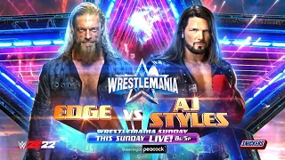 WWE 2K22: Edge VS AJ Styles