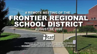 Frontier Regional School Committee - August 18, 2020