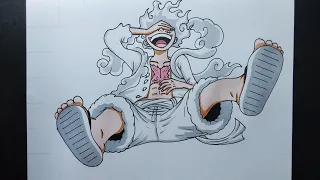 How to draw Luffy Gear 5 full body