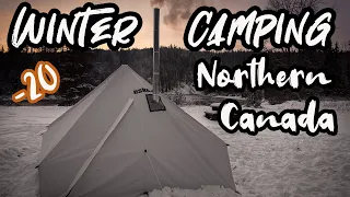 Winter Camping In a Canvas Hot Tent | Winter Wonderland