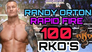 WWE - Randy Orton Rapid Fire 100 RKO'S