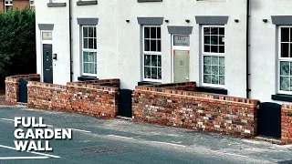 Bricklaying - Full Garden Wall Finished