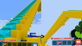 building the coolest water slide in bedwars( blockman go)