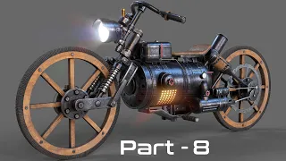 Wild West Motorcycle Unwrapping | blender bike modeling |  substance painter tutorial