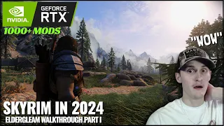 Skyrim in 2024 is UNREAL... | Eldergleam Gameplay | N00B Walkthrough | Part 1