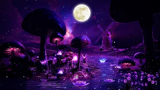 Heavenly Night 💜 Calm Magic Sleep Music ★ Peaceful Deep Sleeping 🎵 Meditation Music