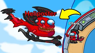 Heliposter - The Mysterious Helicopter (Among Us Animation & Story)