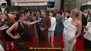 [Sub Español] BTS Red Carpet Interview 2022 GRAMMYs