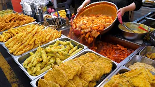 Delicious traditional market food - TOP 3 Chicken, tteokbokki, hotteok / Korean street food