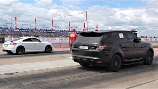 Audi TT RS vs Range Rover Sport vs BMW 535d - Drag Race