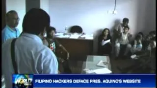 Hackers deface PNoy's website