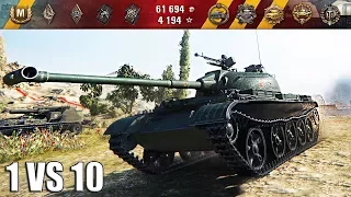 WZ-131 вот как играть на лт 1 против 10 = 12 фрагов 🌟🌟🌟 World of Tanks лучший бой