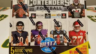 2017 Panini Contenders Football Hobby Box. 5+ Autos per Box