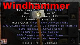 D2R Unique Items - Windhammer (Ogre Maul)