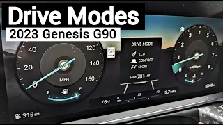 Drive Modes of the 2023 Genesis G90