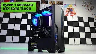 AMD Ryzen 7 5800X3D + RTX 3070 Ti 👽 Gaming PC for QHD 2K 144 FPS + Test 1080p 1444p 2160p