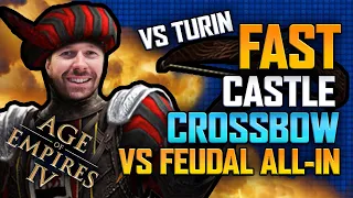 Nili vs Turin - Fast Castle Crossbow vs Feudal All-In - Age of Empires 4