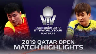 Liang Jingkun vs Jeoung Youngsik | 2019 ITTF Qatar Open Highlights (R32)