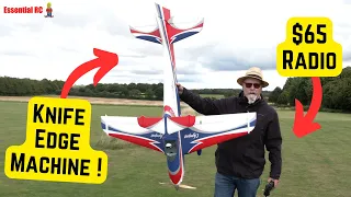 Knife Edge Machine flown on $65 radio ! FMS Olympus F3A RC Patternship Aeroplane