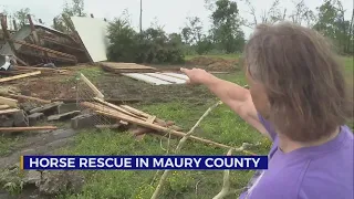 Barn destroyed, horses injured amid severe weather in Maury County