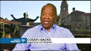 Cosatu's decision to back Ramaphosa: Prof. Lesiba Teffo