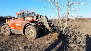 Корчевание деревьев телескопом